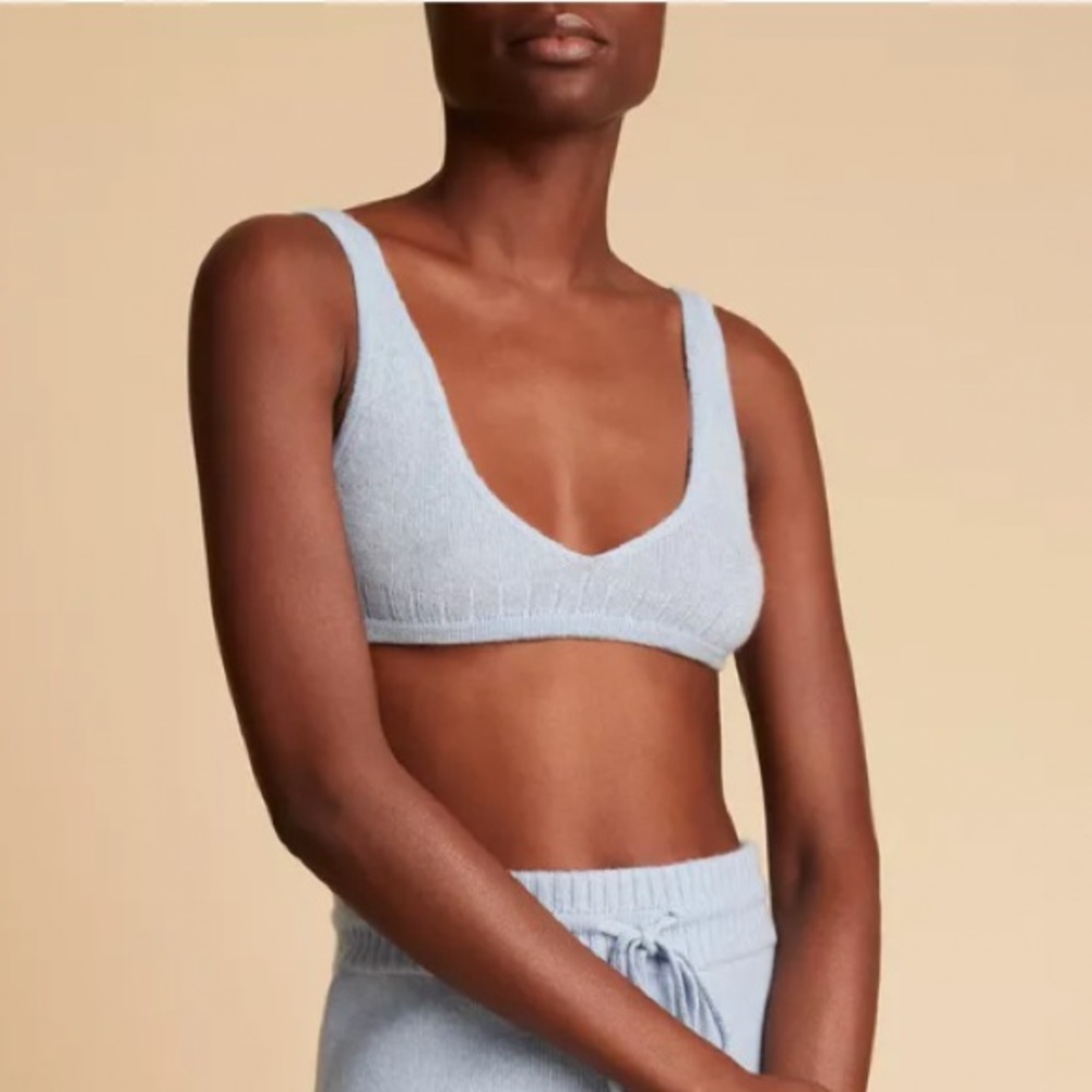 KHAITE Umbra Bralette in Atmosphere Blue (Small) NWT